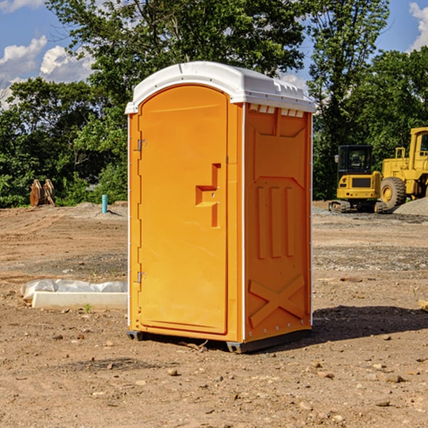 how often are the porta potties cleaned and serviced during a rental period in Highland SD